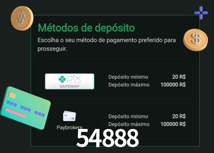 O cassino 54888 oferece uma grande variedade de métodos de pagamento